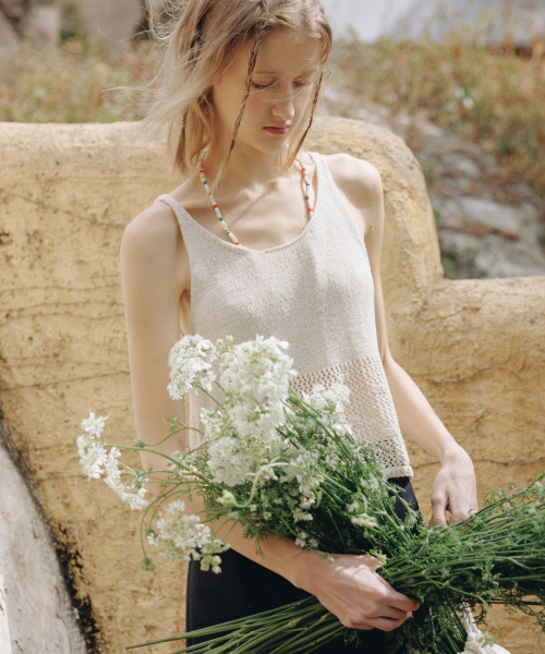 Lizzy knit sleeveless (ivory)