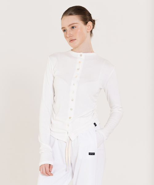 Compact slim Cardigan белая