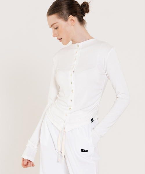 Compact slim Cardigan белая