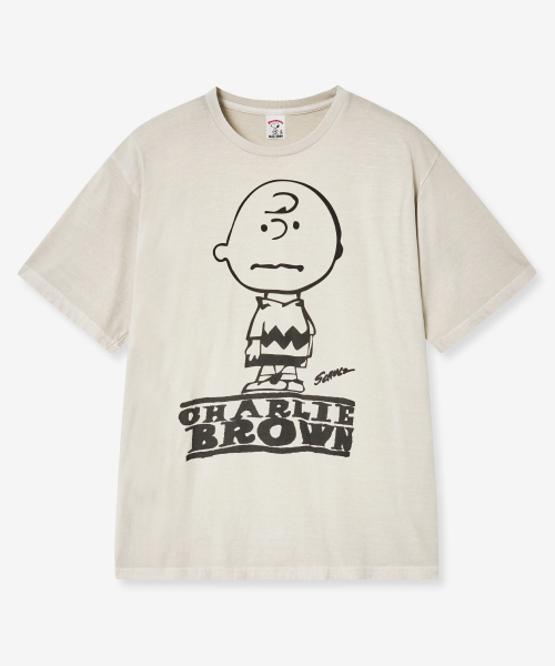 Charlie Brown пигментная футболка (CREAM)