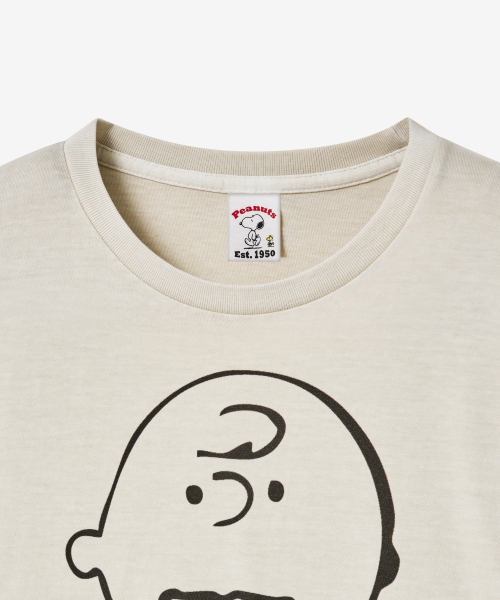 Charlie Brown пигментная футболка (CREAM)
