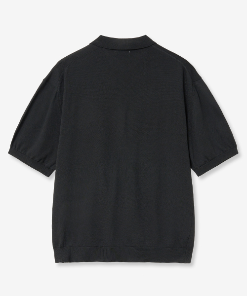 Легкий вязаный поло (BLACK)