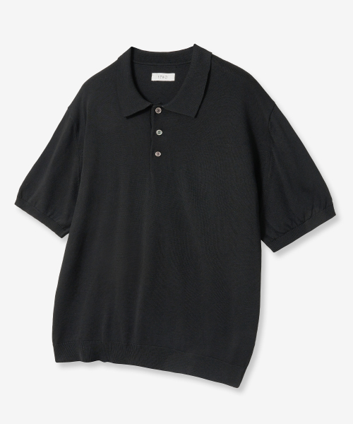 Легкий вязаный поло (BLACK)
