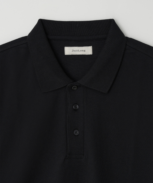 JN156 Pique Three Button Polo футболка - BLACK