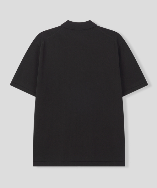 Трикотажное поло из вискозы [Black]