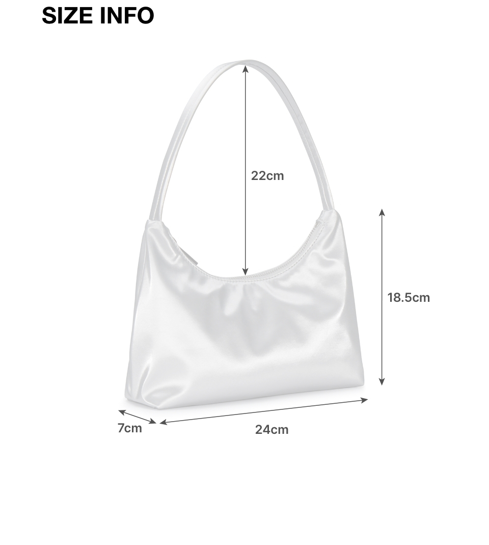 MUSINSA | MUSINSA STANDARD WOMAN Women's Shiny Hobo Bag [Silver]