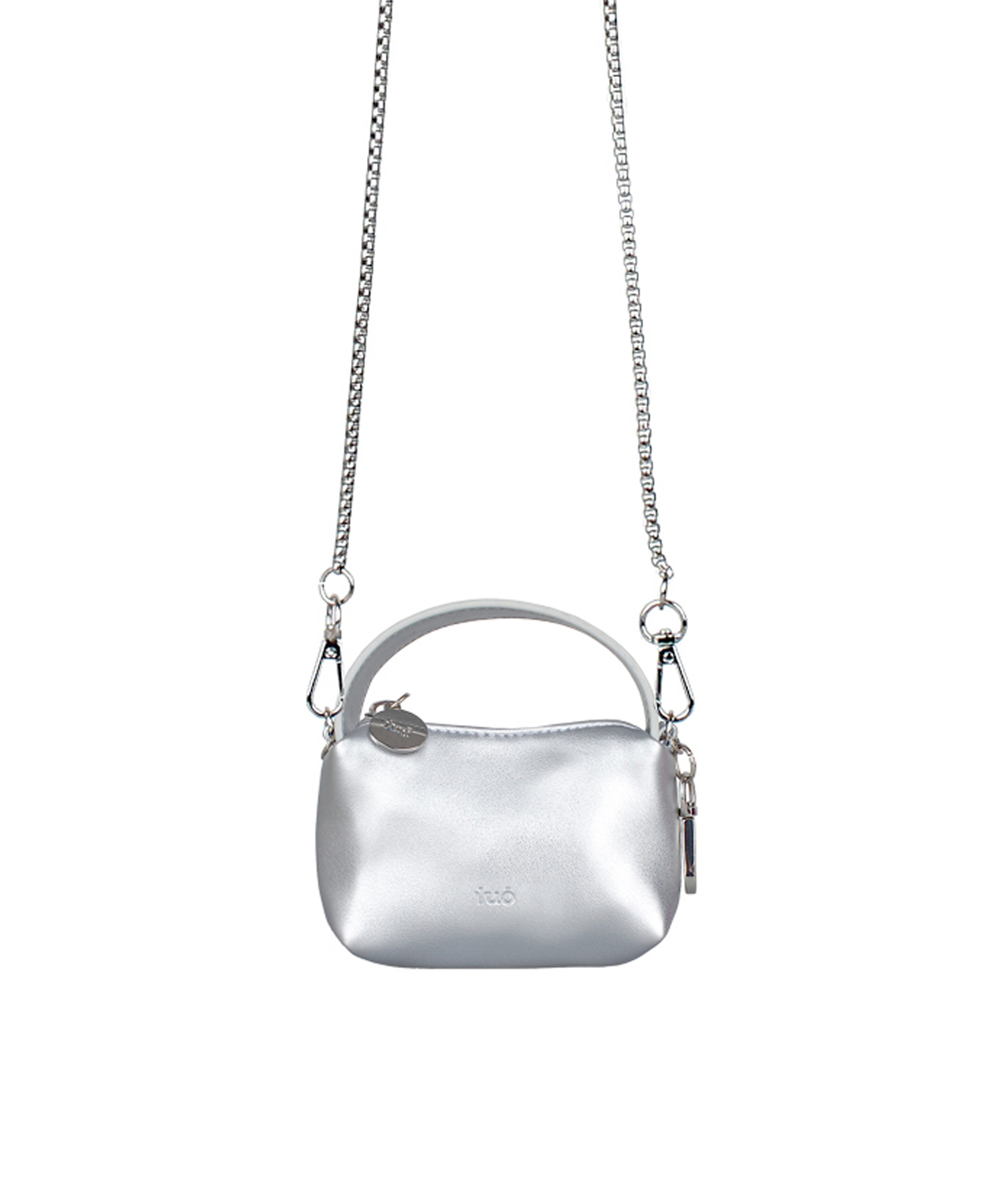 PUDDING MINI SILVER · Серебряная мини-сумка Pudding