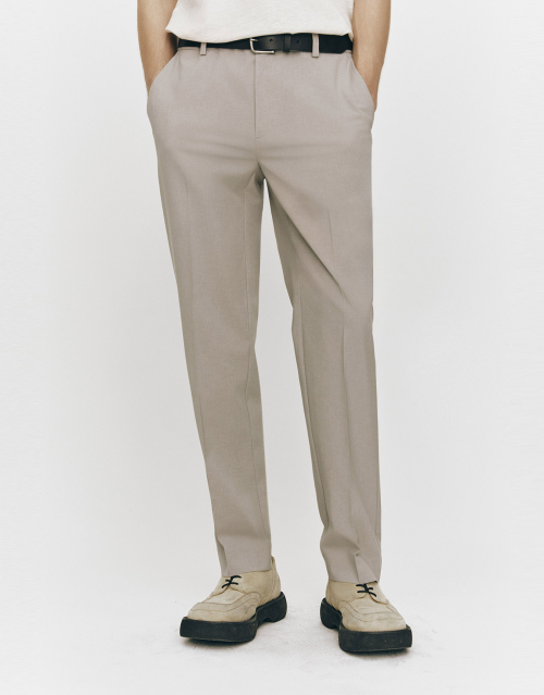 Легкие в уходе брюки-слаксы tapered 115516 [5 colors]