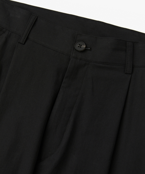 Широкие льняные брюки Stay с одной складкой, Black