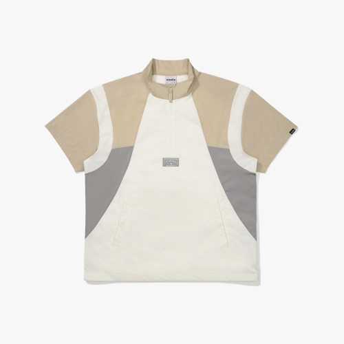 Aquadune стрейч тканый анорак с коротким рукавом BEIGE