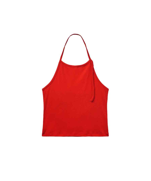Button Halter Lay-up без рукавов Red