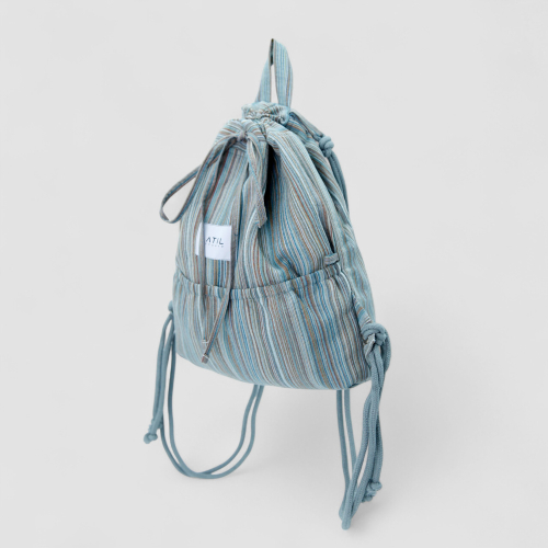 Bohemian в полоску Dune Drawstring Bagpack_[TEALGREEN]