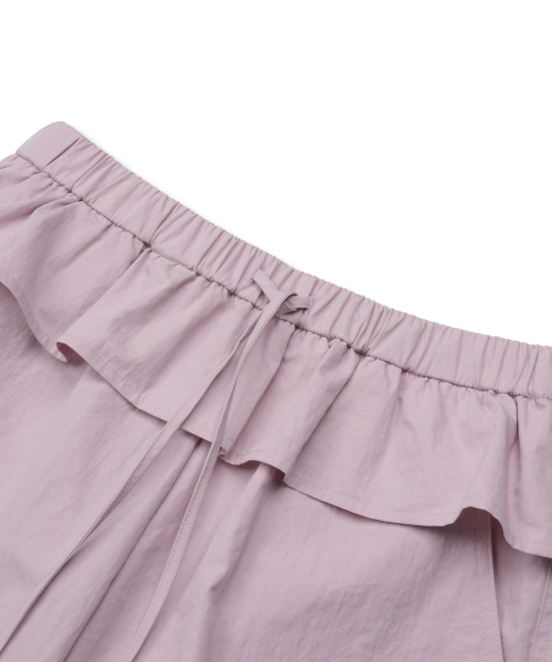 Frill Edge Nylon брюки in Light розовая