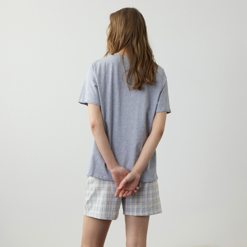 Женские пижамные шорты в клетку Candy Blue Check