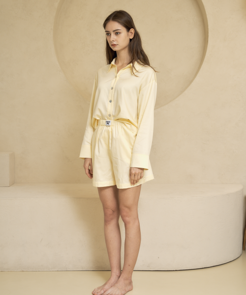 Пижамный комплект с шортами Yellow из модала и хлопка