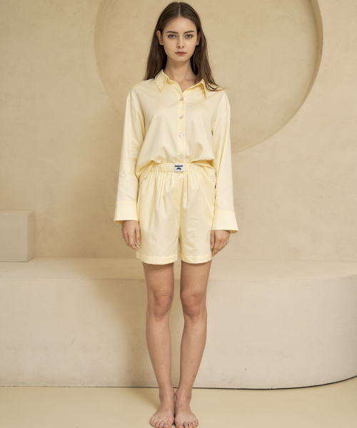 Пижамный комплект с шортами Yellow из модала и хлопка