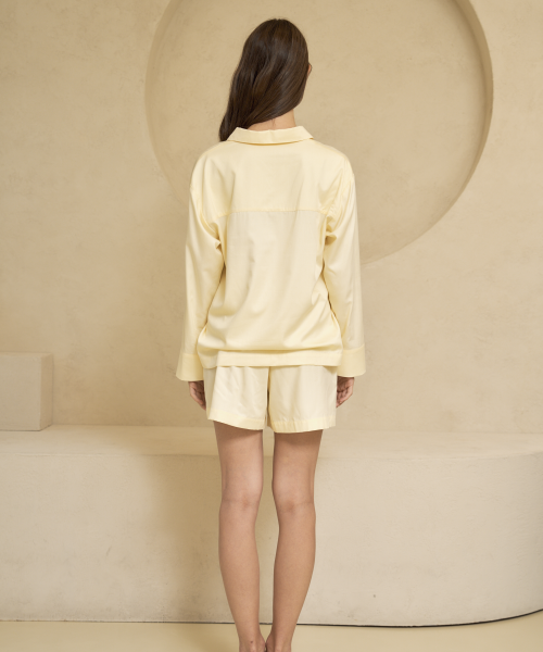 Пижамный комплект с шортами Yellow из модала и хлопка