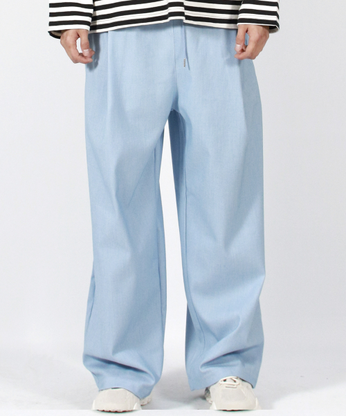 M VINTAGE DENIM WIDE PANTS LIGHT BLUE