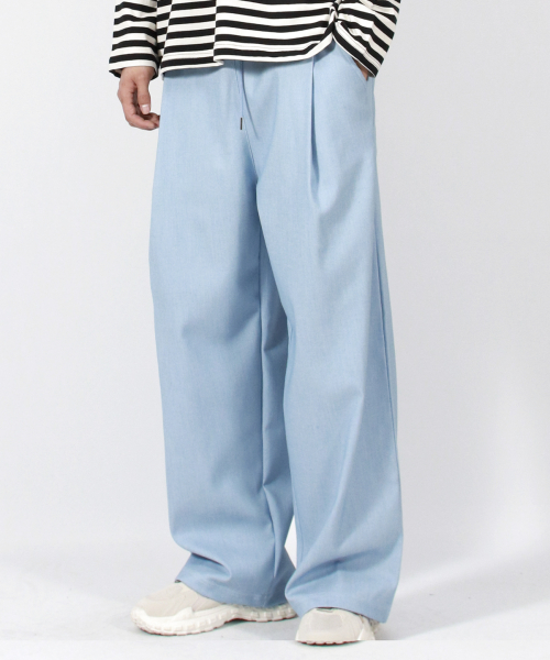 M VINTAGE DENIM WIDE PANTS LIGHT BLUE