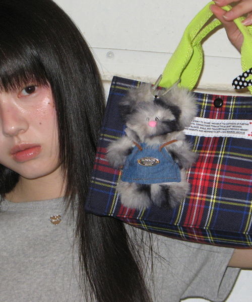PETIT SQUARE MINI TOTE BAG RED CHECK