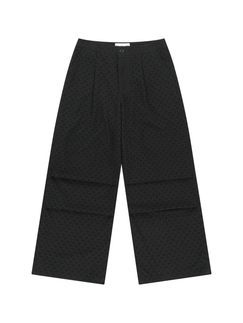 EYELET BELT BAG PANTS [BLACK]