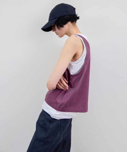 3-way Layered Sleeveless Pack - Dusty Plum
