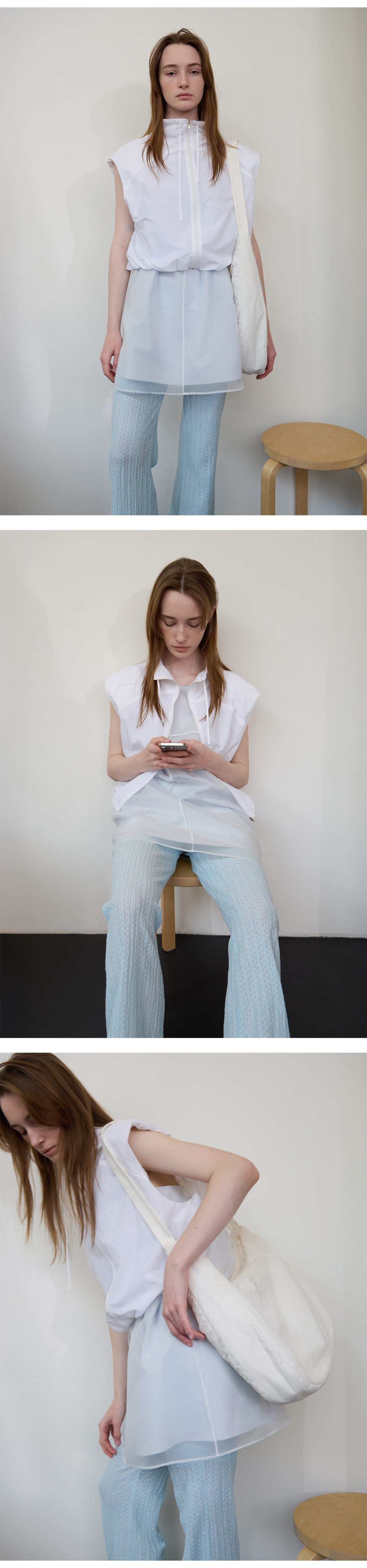 LEVAR ♥ Cool Breeze Sleeveless Anorak /追跡付 MUSINSA | LEVAR Cool Breeze Sleeveless Anorak - Off White
