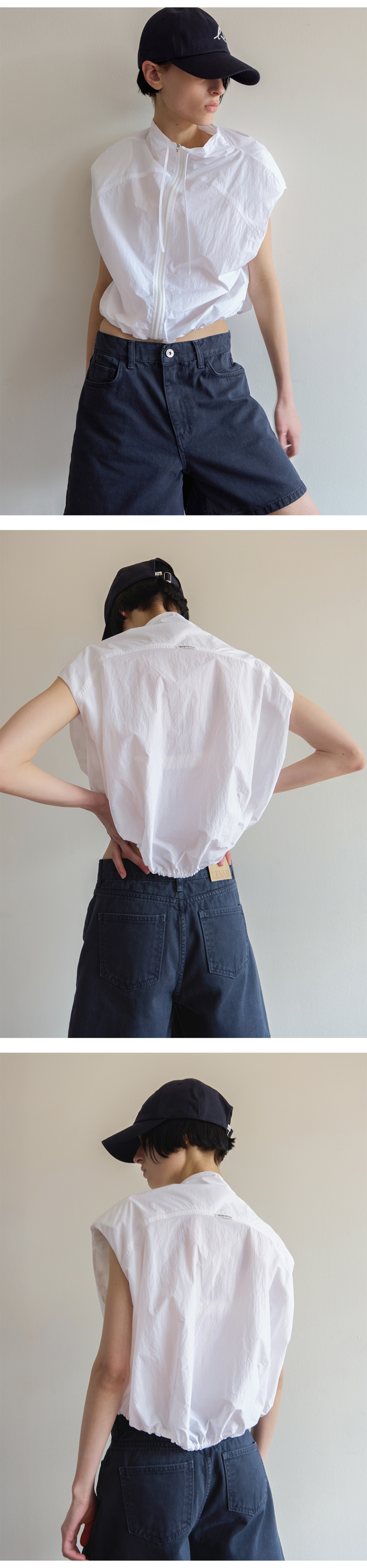 MUSINSA | LEVAR Cool Breeze Sleeveless Anorak - Off White