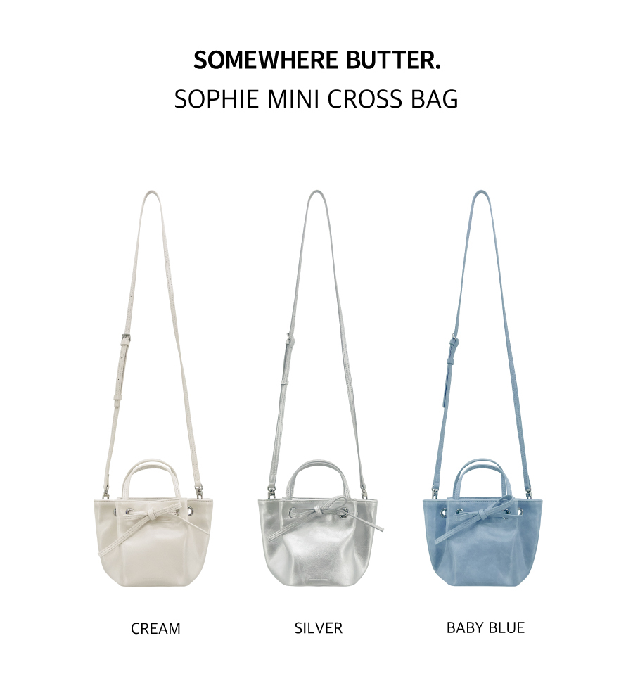 MUSINSA公式 | SOMEWHEREBUTTER Sophie Mini Cross Bag - 3Color