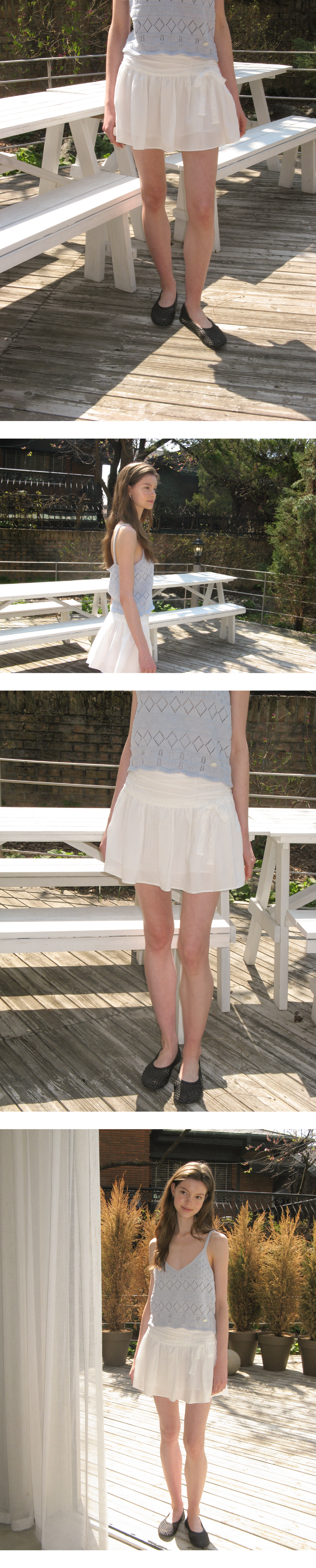 MUSINSA公式 | SOMEWHEREBUTTER Wendy Linen Mini Skirt - Ivory