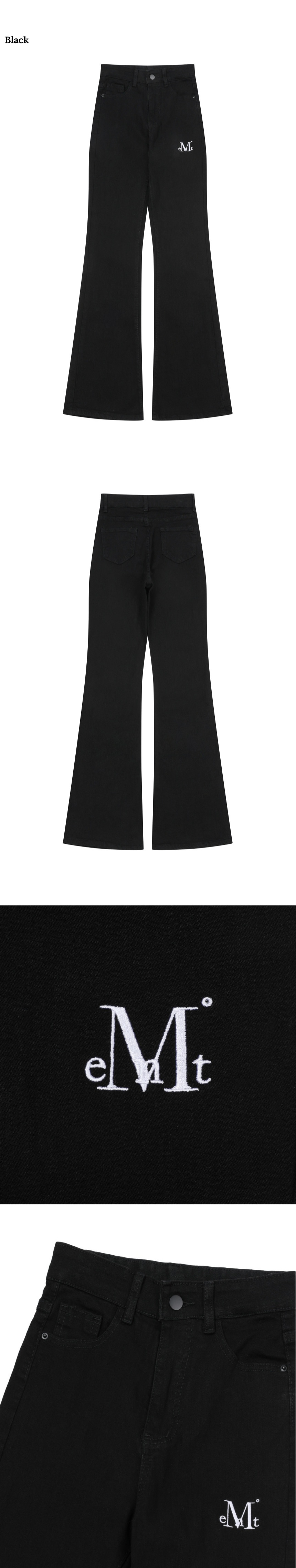 MUSINSA公式 | MUCENT Waxy bootcut denim pants