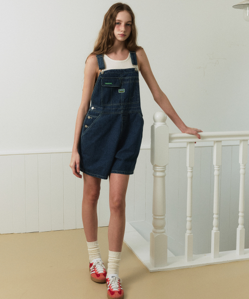Denim Overall Shorts (Blue)