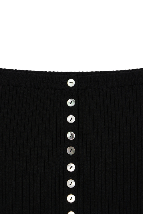 DEINET BUTTON POINT TOP IN BLACK