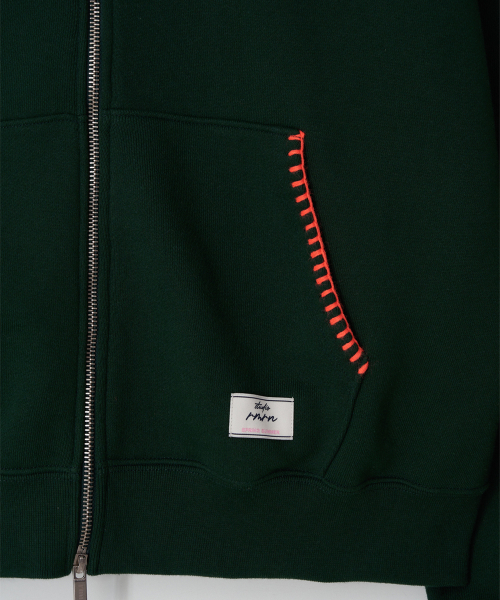 R STITCH HOOD ZIP-UP