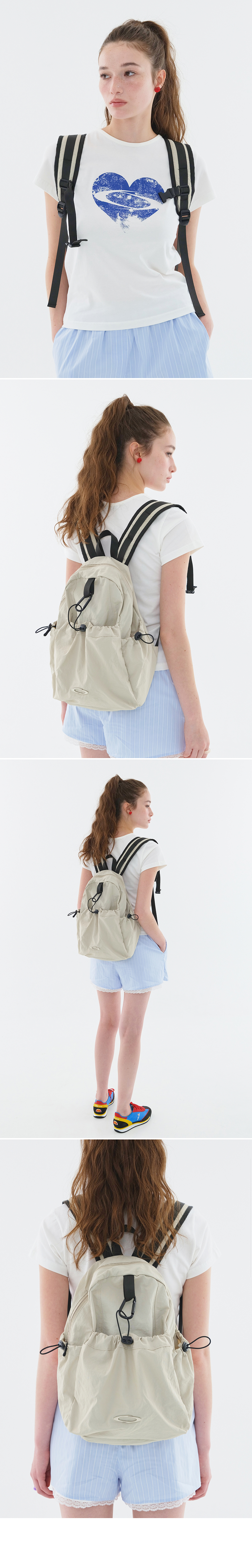 STRING POCKET BACKPACK - 3 COLORS PINK