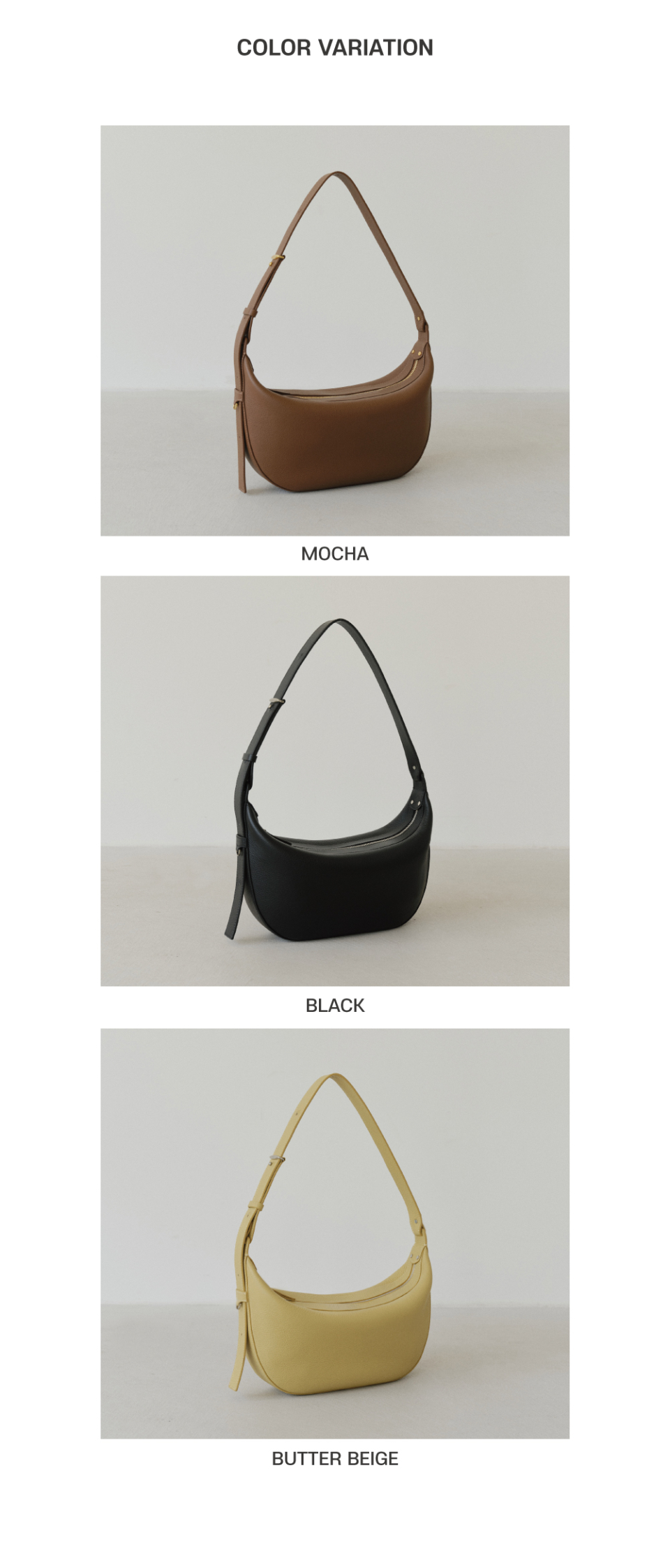 ★DE MERIEL★ Elise Hobo Bag Small Black ELISE MUSINSA | DEMERIEL Elise Hobo Bag Small Black