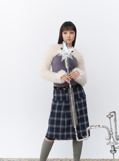 Mitten bolero Ivory