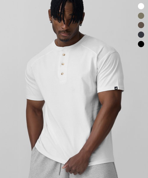 SHOULDER INCISION HENLYNECK HALF SLEEVE_5color