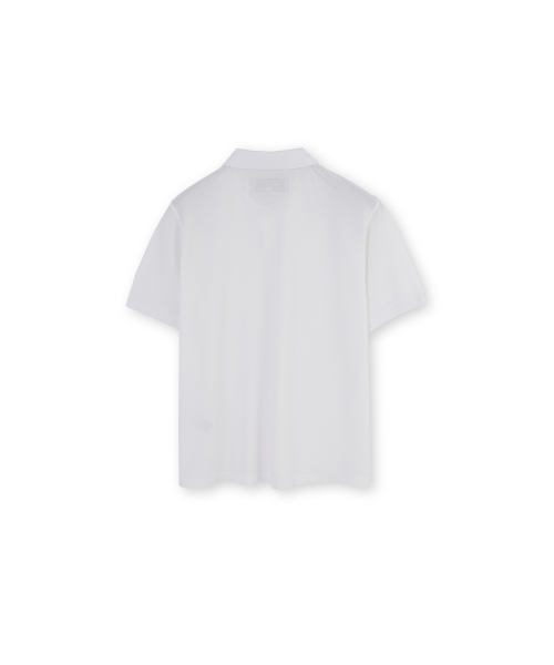 Женское винтажное поло из хлопка пике, Off White