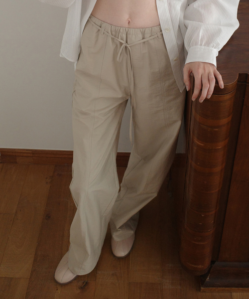 COTTON DRAWSTRING PANTS - 4 colors