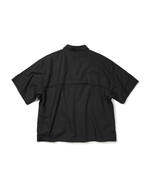 PANEL HALF ZIP SHIRT (BLACK)