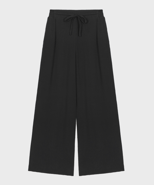 льняной style wide брюки чёрный