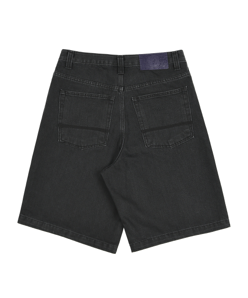 Свободные джинсовые шорты (Black)