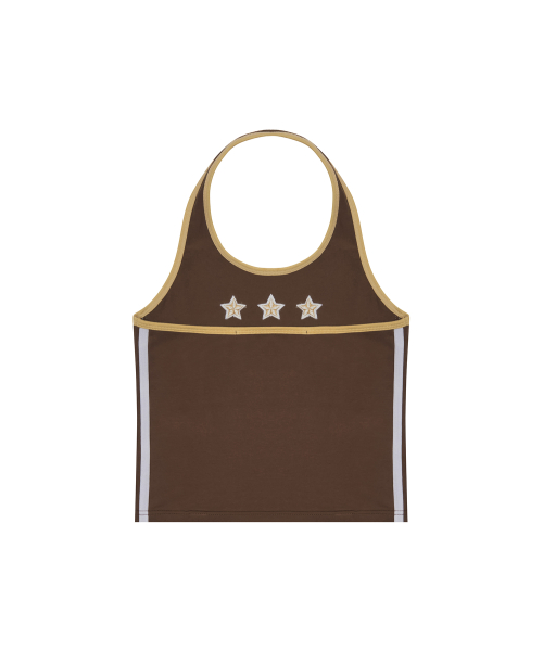 L17 HALTERNECK SLEEVELESS(BROWN)