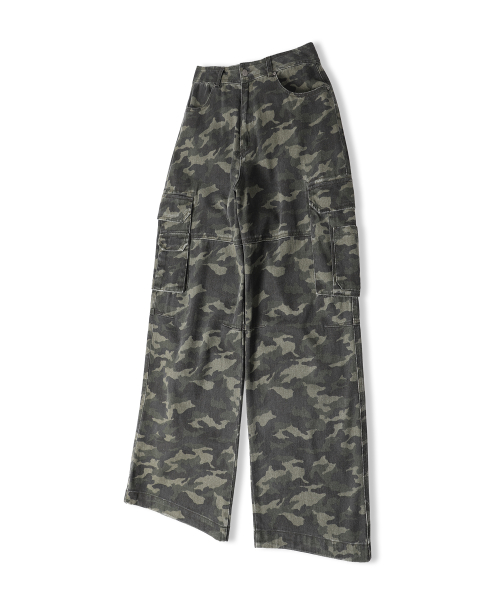 Army Wide Cargo Pants BLACK CAMO