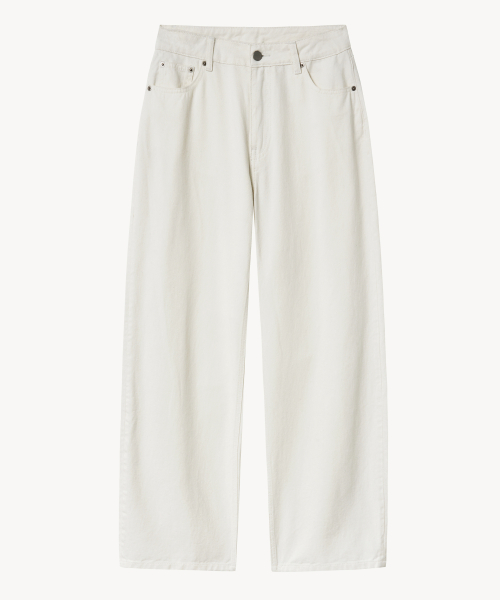 Джинсы-бочонки Mid-rise (WHITE)