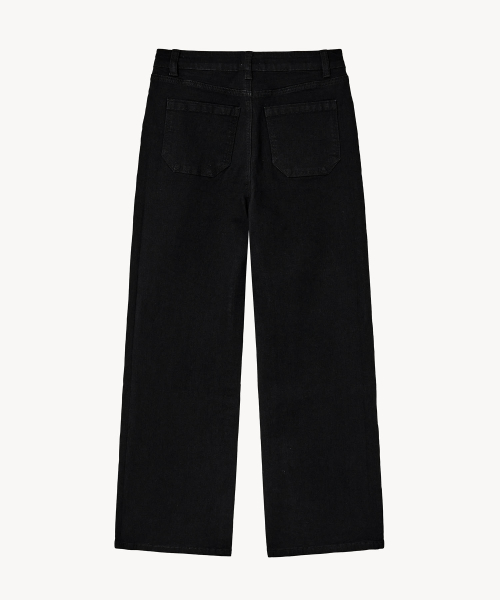 Джинсы клеш прямого кроя (Black)