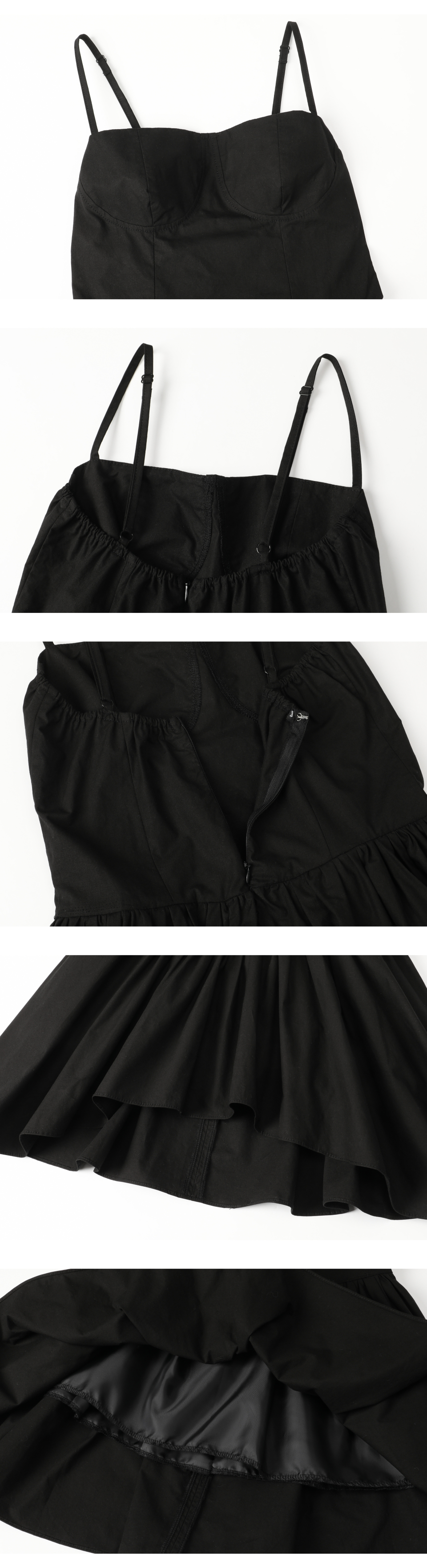●KHAKIPOINT● 25SS Flare Layered Mini Dress 送料/関税無料 MUSINSA | KHAKIPOINT Flare Layered Mini Dress (black)