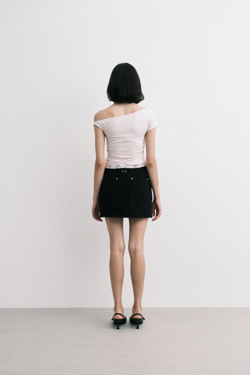 MUSINSA | MIDNIGHT MOVE belt skirt (black)