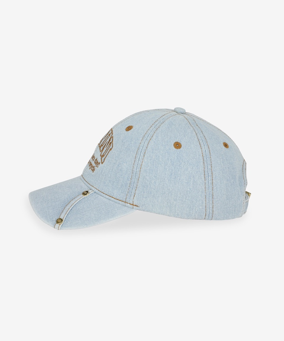 MUSINSA | GANNI Logo Ball Cap - Faded Denim / A6563928